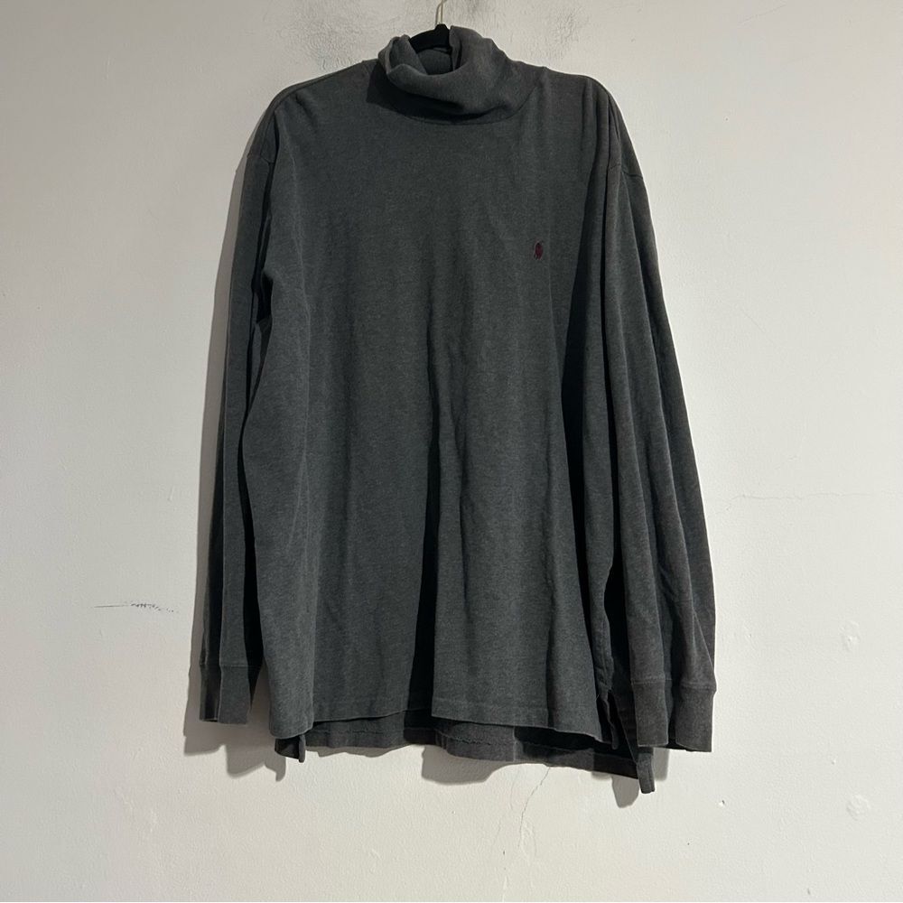 Polo Ralph Lauren Grey Turtleneck Midweight Long Sleeve T-Shirt XXL Preppy